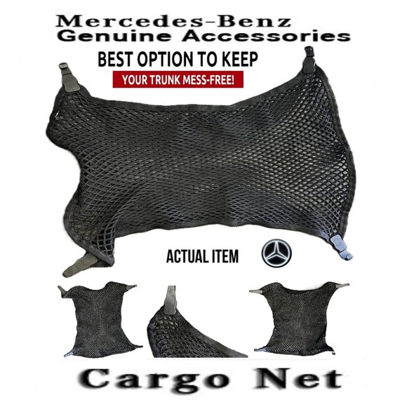 🛑 MERCEDES BENZ Genuine➕🆒 CARGO NET Universal LUGGAGE Trunk Storage💸BUY NOW‼️ - Picture 1 of 16